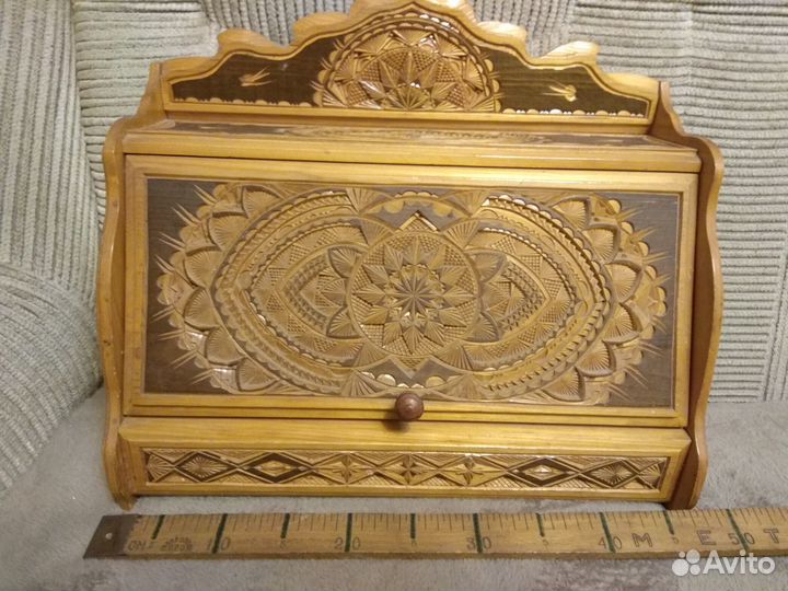 Хлебница резная СССР. ручная работа