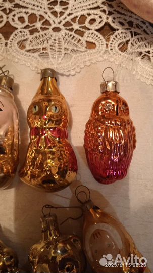 Ёлочные игрушки стекло СССР