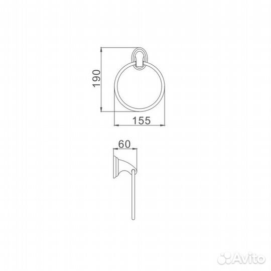 Полотенцедержатель D-Lin D230310, хром
