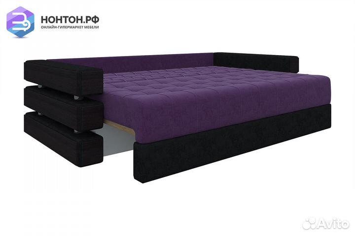 Диван еврокнижка Венеция микровельвет фиолетовый