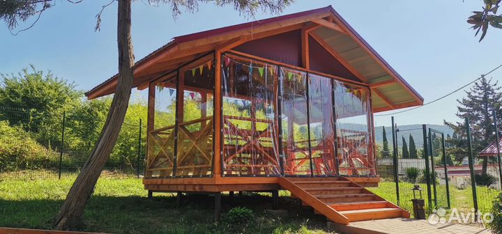 Мягкие окна на беседку