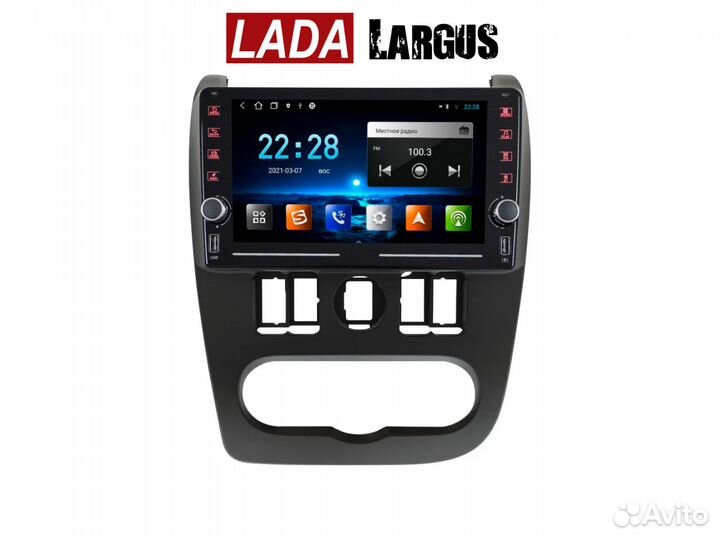 Магнитола LADA Largus LTE CarPlay 3/32гб