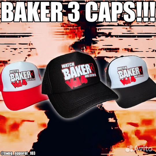 Sk8 Тракер кепка watch Baker 3 and listen to vol 4