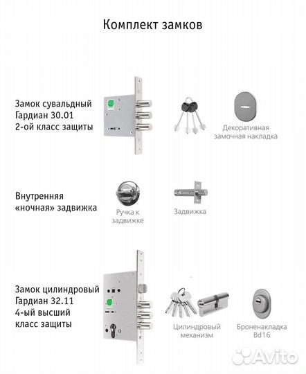 Входная дверь Эталон 3к с зеркалом белый