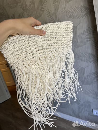 Пляжный клатч с бахромой