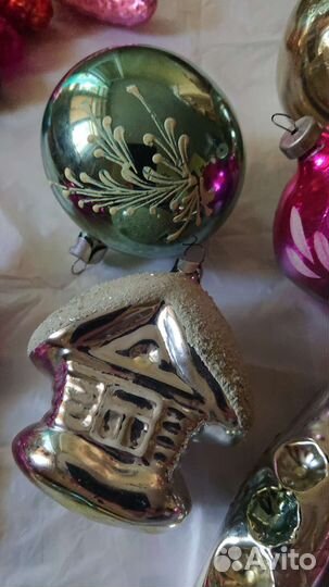 Домик Верхушка Сосульки елочные игрушки СССР