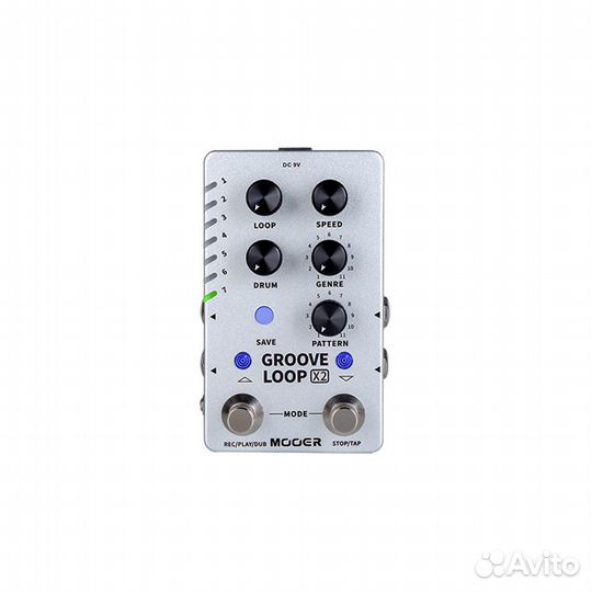 Педаль лупер с драм-машиной Mooer Groove Loop X2
