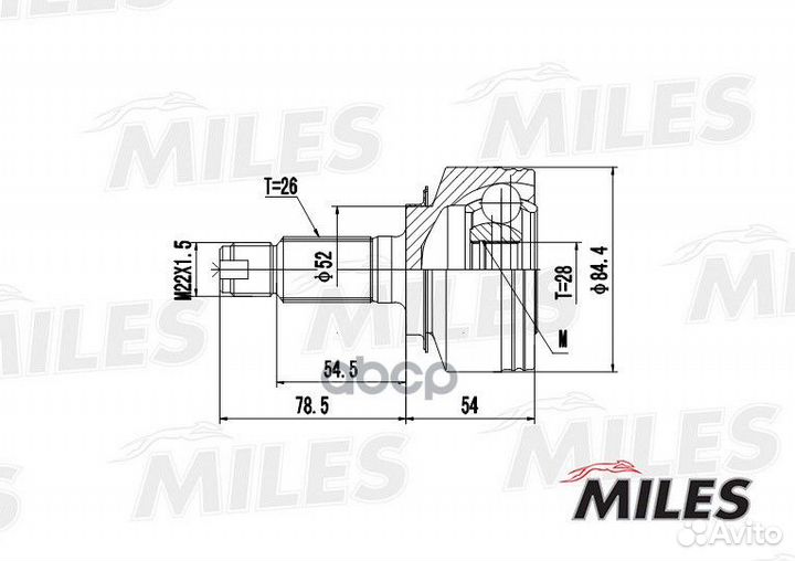 Шрус honda jazz 1.4 02-08 нар. ga20157 Miles