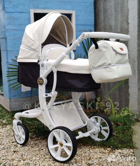 Коляска 2 в 1 Luxmom 608-2 Экокожа