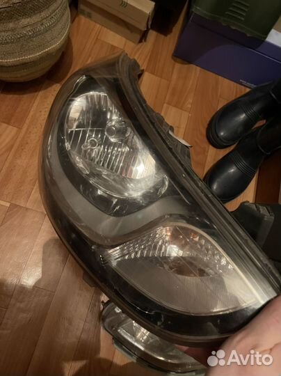 Оригинал правая фара и противотуманка solaris 2011