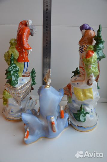 Статуэтки триптих Золотая рыбка Вербилки Гарднер