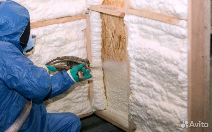 Утеплитель напыление пенополиуретан от 200м2