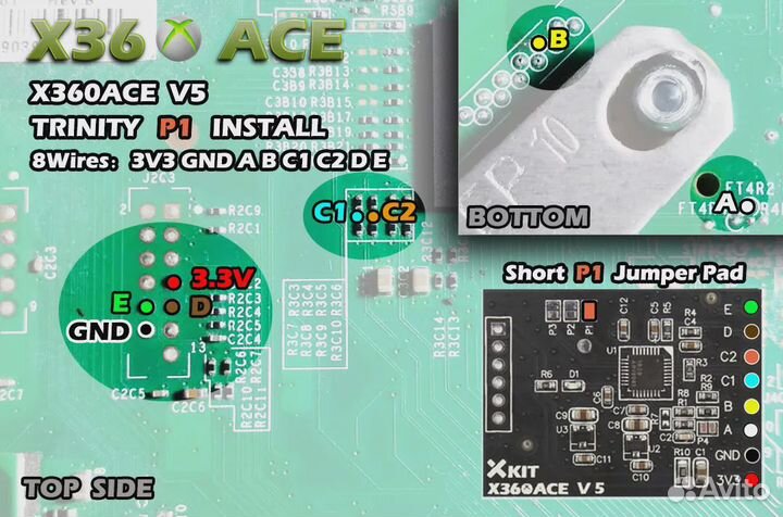 Плата для freeboot x360ace v5