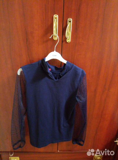 Блузка тёмно-синяя для девочки