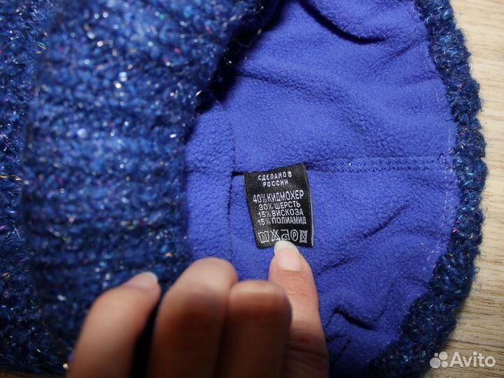 Женский комплект (шапка+косынка-шарф)