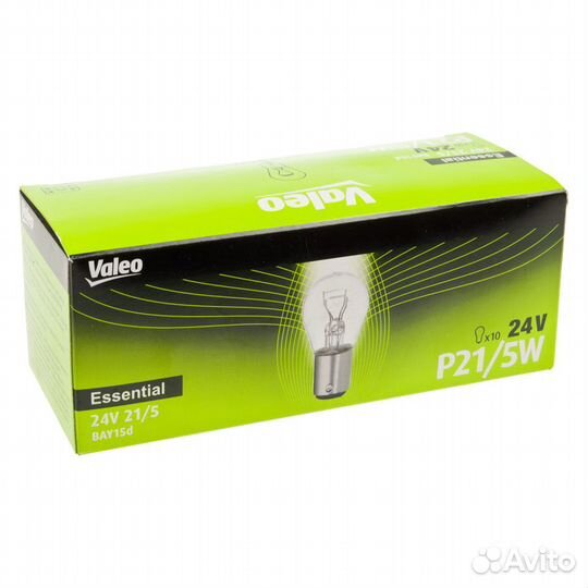 Лампа 24V P21/5W BA15d (1шт.) Essential valeo