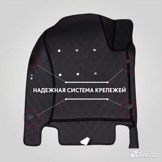 Ковры 5D экокожа Porsche Cayenne 2002-н.в