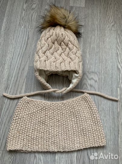 Комплект шапка, шарф детский