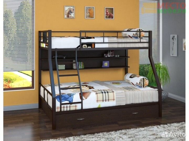 Кровать детская металлическая