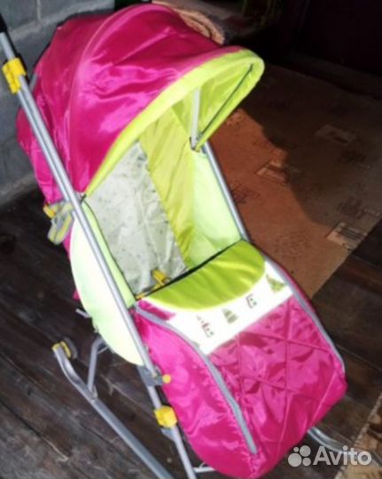 Детские санки коляска