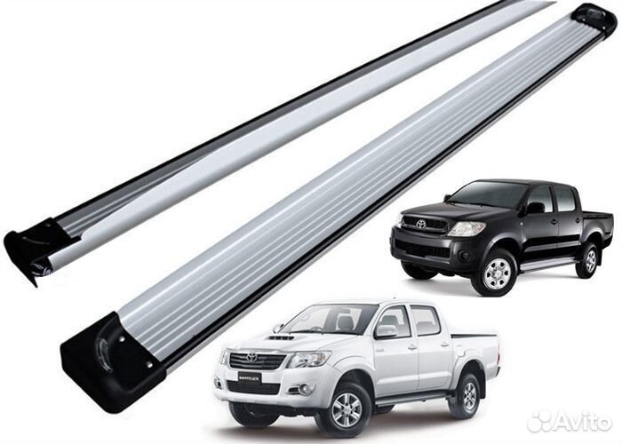 Пороги подножки Toyota Hilux 2006-2015 (OEM Style)