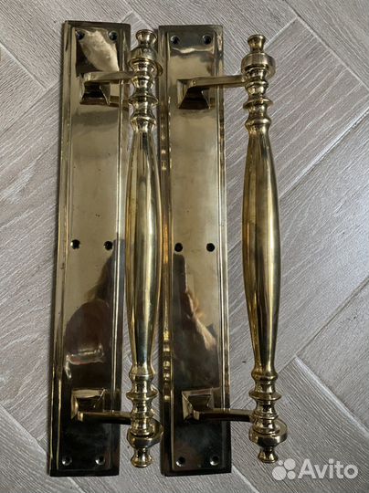 Ручки дверные латунь. Дореволюционные 4 шт