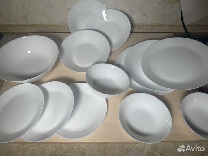 Набор столовой посуды белый IKEA