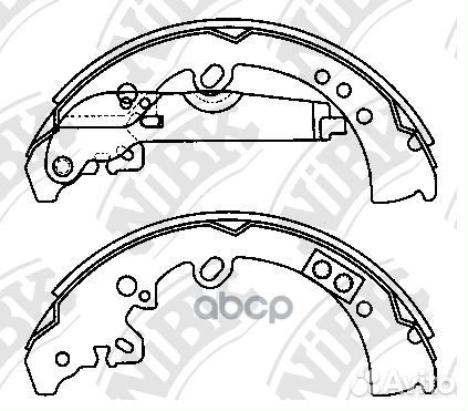 Колодки тормозные барабанные зад FN0620 NiBK