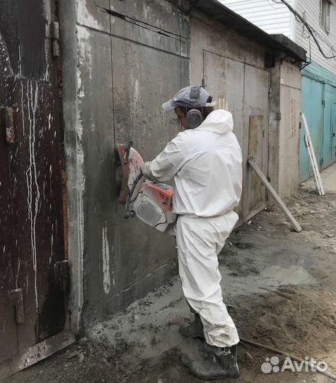 Алмазное бурение и резка бетона, кирпича. Демонтаж