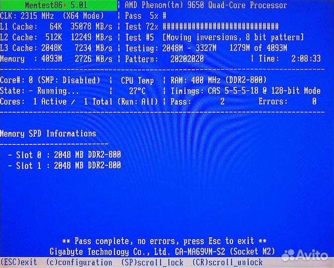 DDR2 2x2gb 800mhz 2rank CL5-5-5-18 Foxline