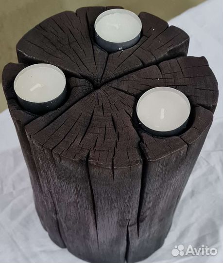 Подсвечник,дерево,ручная работа