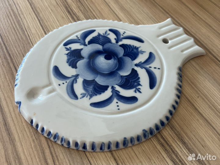 Сырная доска фарфор Гжель