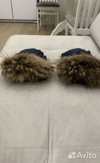 Муфта варежки с мехом