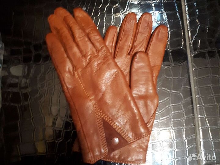 Перчатки женские кожаные 6.5