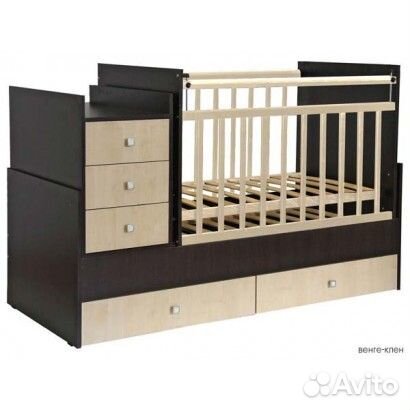 Детская кровать трансформер маятник Фея 1200