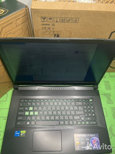 Ноутбук Msi Katana 17 B12V i5/16/512/4060