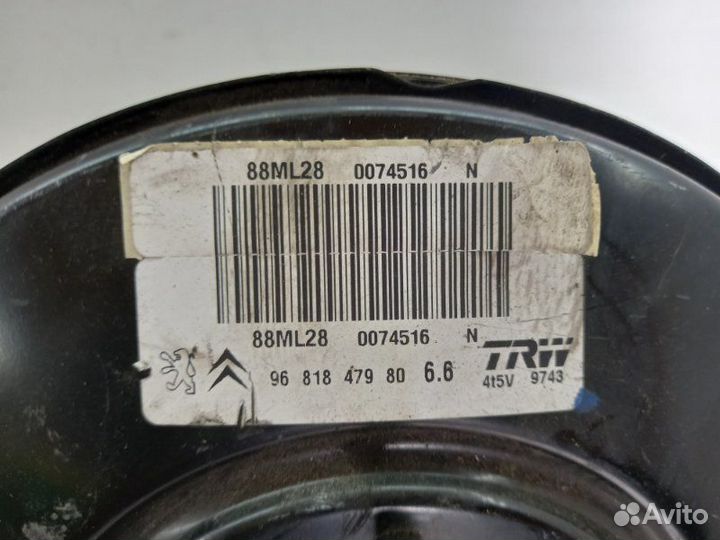 Вакуумный усилитель Peugeot 207 WC 5FS 2010