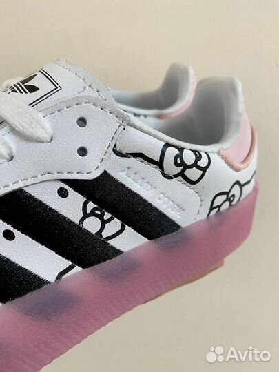 Кроссовки Adidas Samba Hello Kitty на платформе