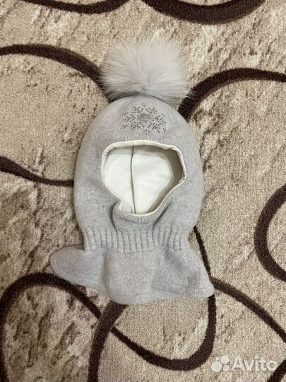 Зимняя шапка шлем для девочки