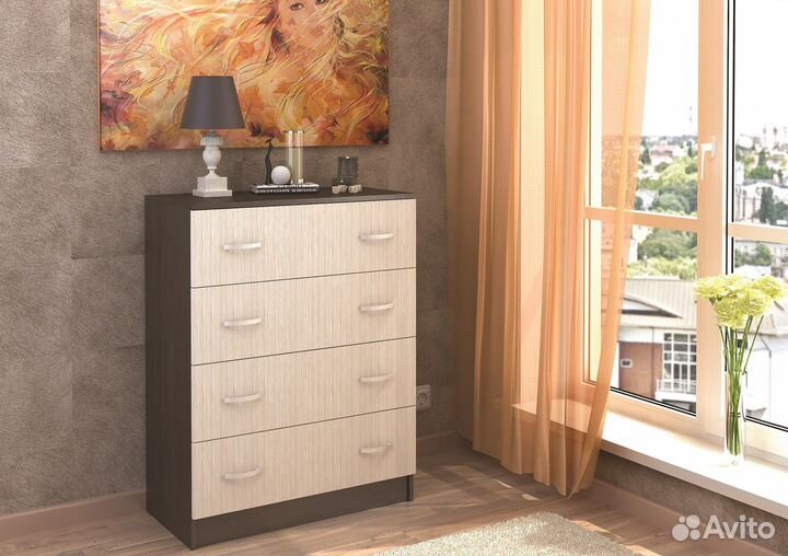 Комод Басса (Бася) с 4-мя ящиками км 554М