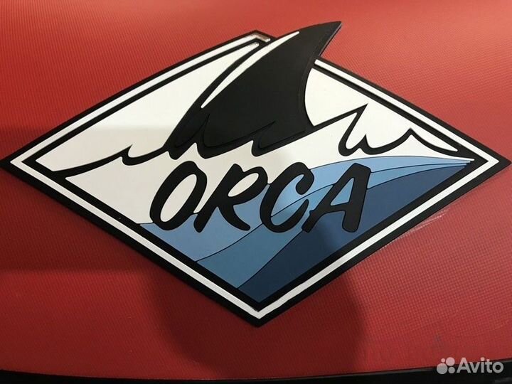 Лодка пвх Orca 340 нднд красный/темно-серый