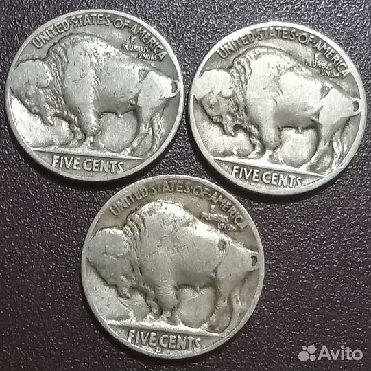 Монеты США цент дайм квотер