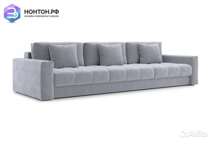 Диван тик-так Монарх 3-х местный серый