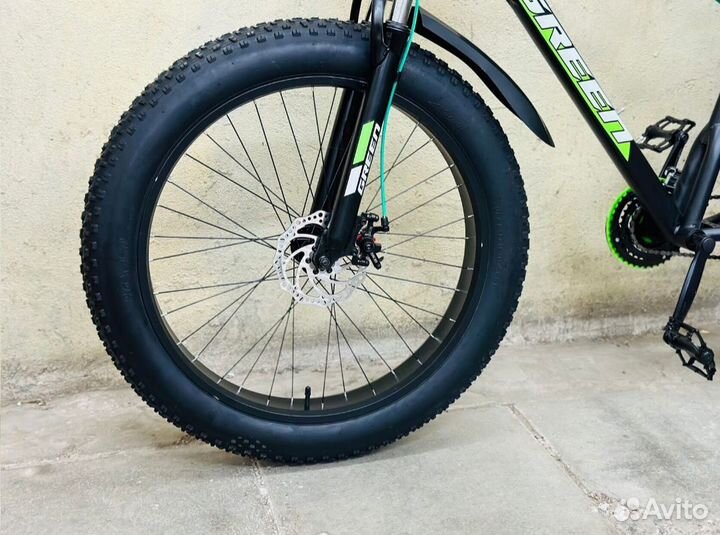 Велосипед Green Фэтбайк 26R (черно-зеленый)