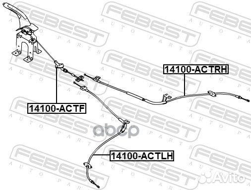 Трос ручного тормоза ssang yong NEW actyon