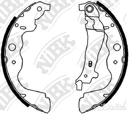 Колодки барабанные NiBK FN43551 FN43551 NiBK