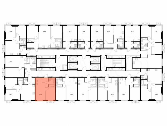 1-к. квартира, 32,5 м², 26/33 эт.