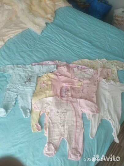 Вещи пакетом (комбинезоны,боди,штаны) от 48р
