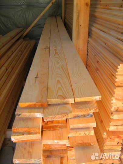 Обрезная доска лиственница 25х100х6000мм