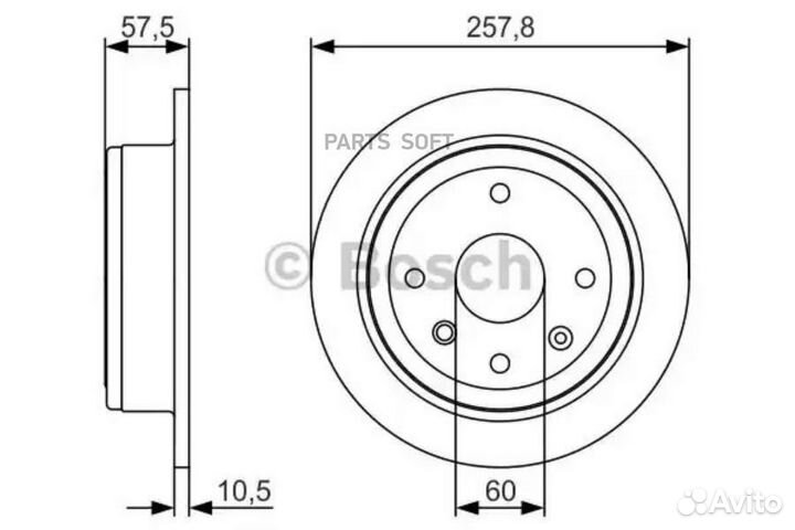Bosch 0986479S08 Диск тормозной